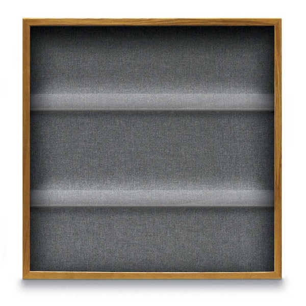 Outdoor Enclosed Combo Board, 48"x36", Satin Frame/Black & Rubber
